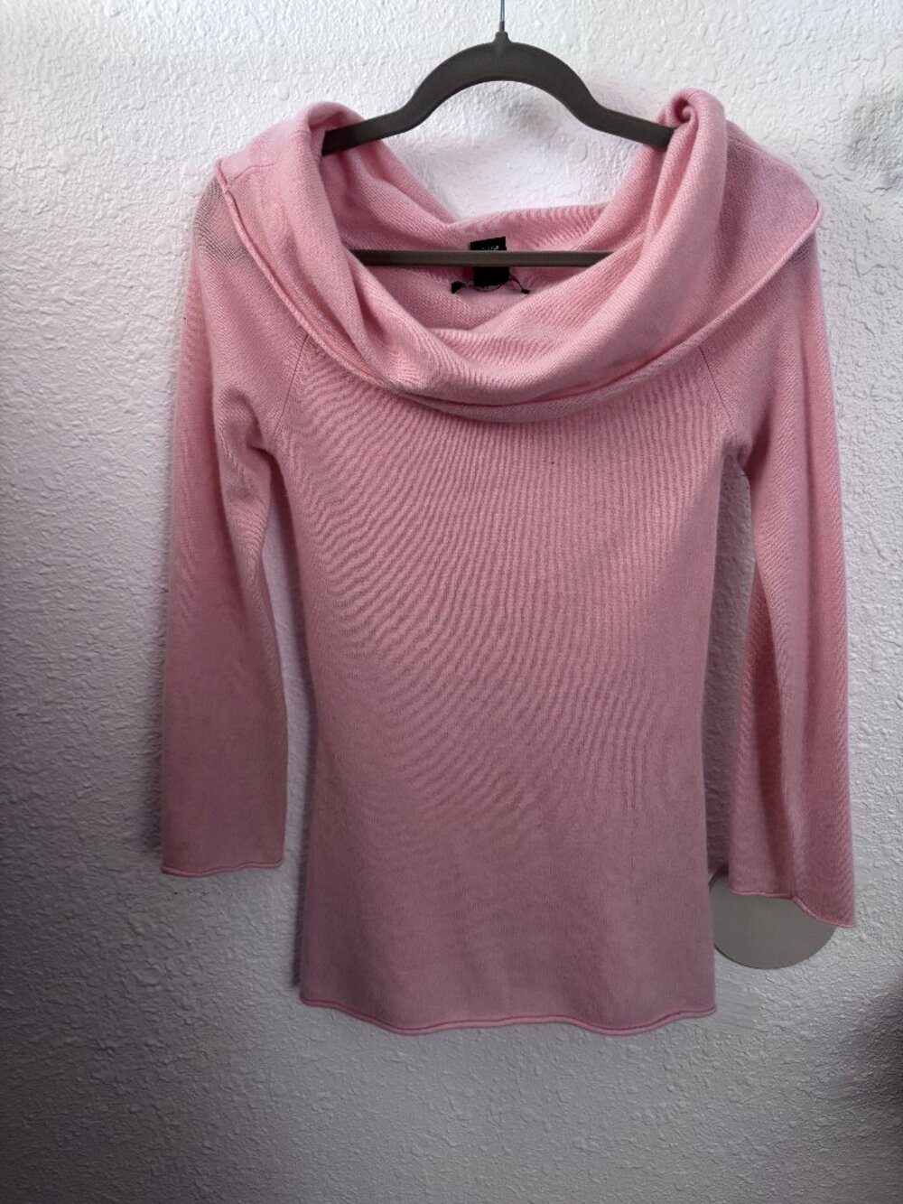 Ardene Luxe Babydoll Pink Cashmere Cowl Tunic XS Coquette Y2K Elevated Basic